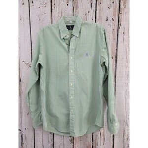 CLD Men's‎ Medium Ralph Lauren Custom Fit Check Spring Dress Shirt Button Down